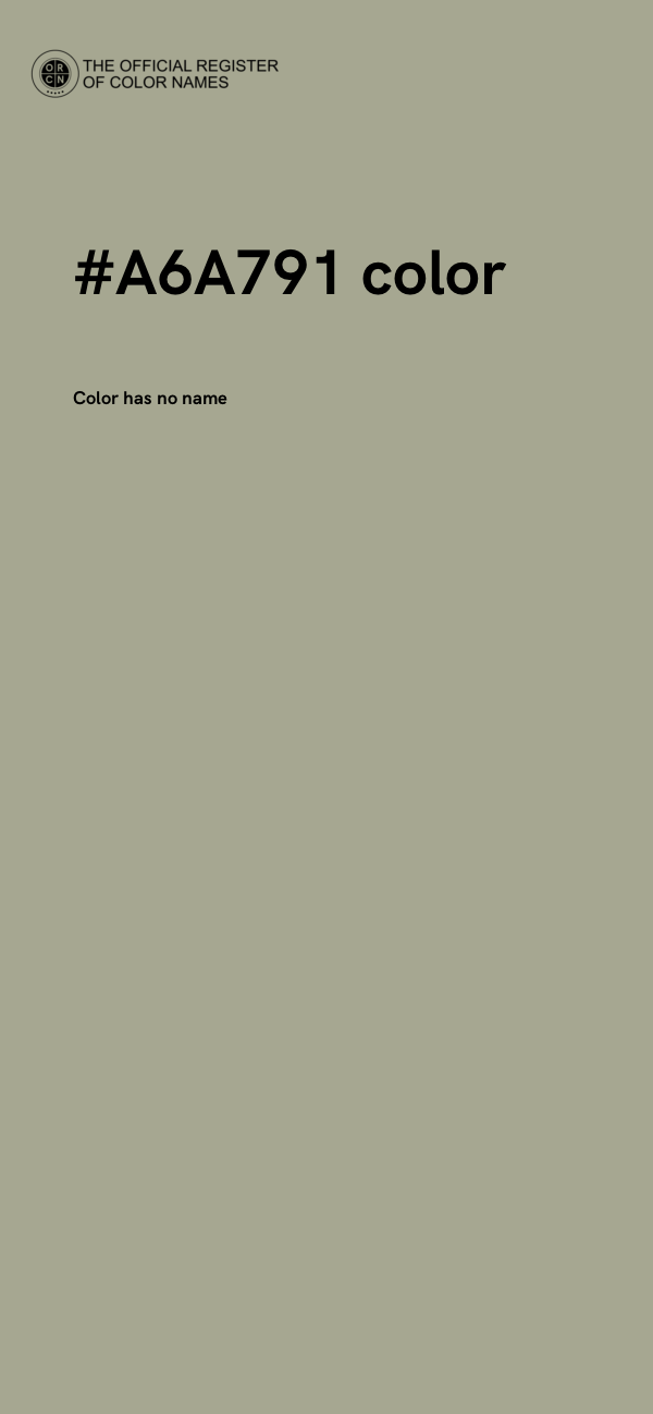 #A6A791 color image