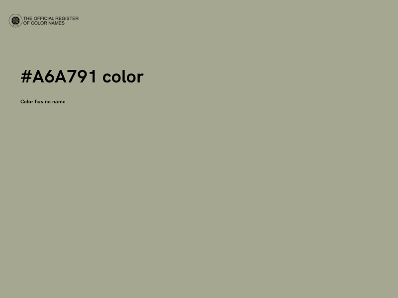 #A6A791 color image