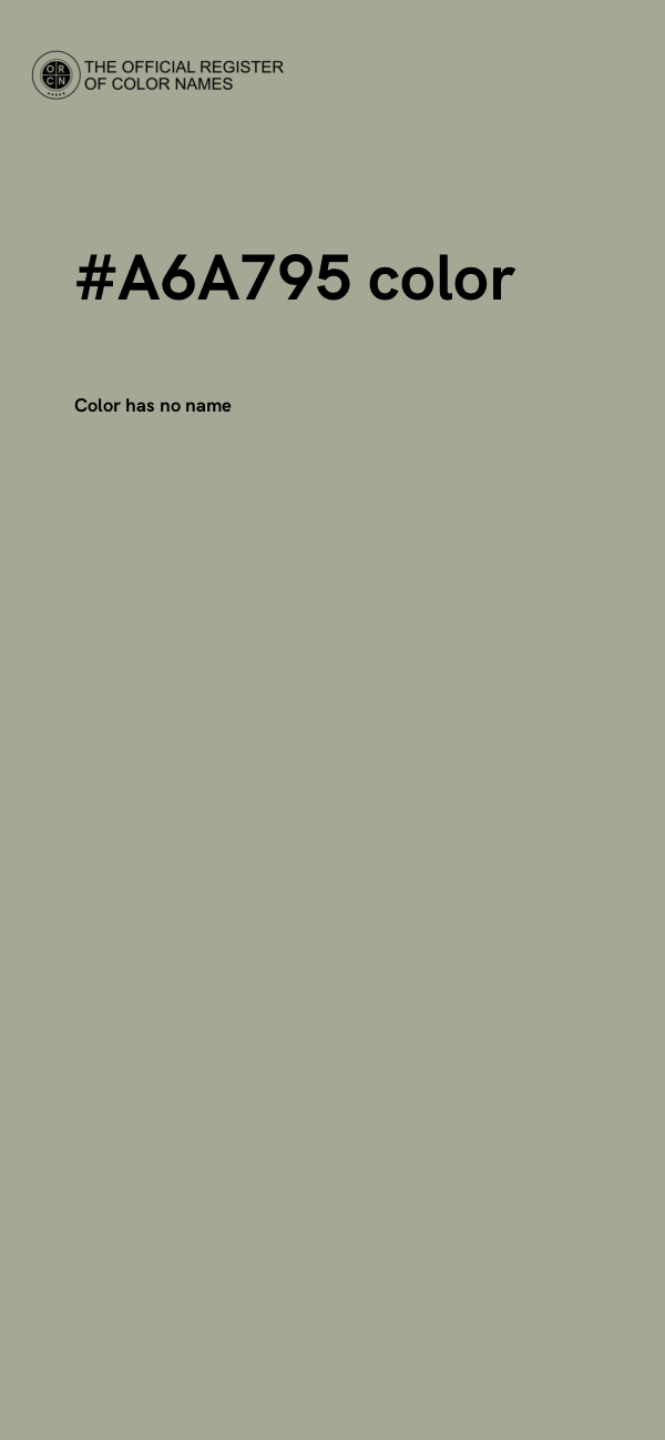 #A6A795 color image