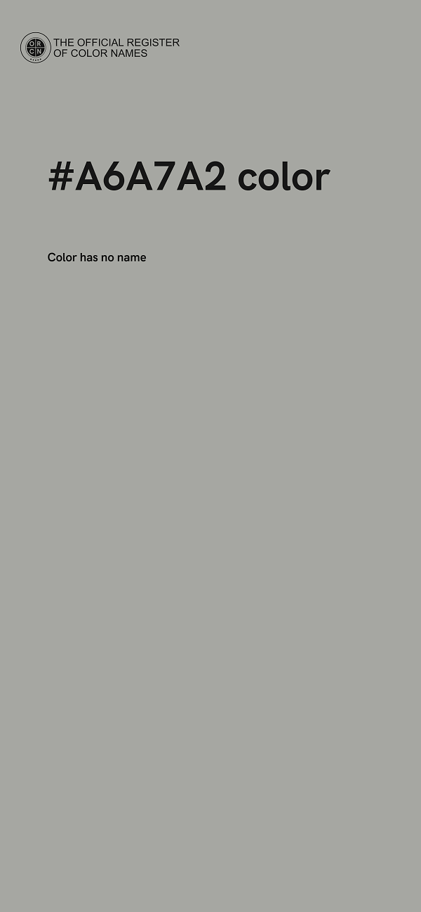 #A6A7A2 color image