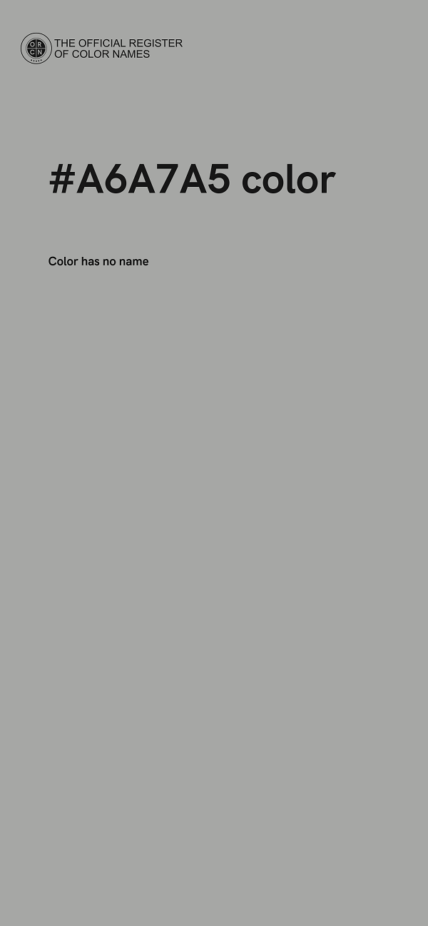 #A6A7A5 color image