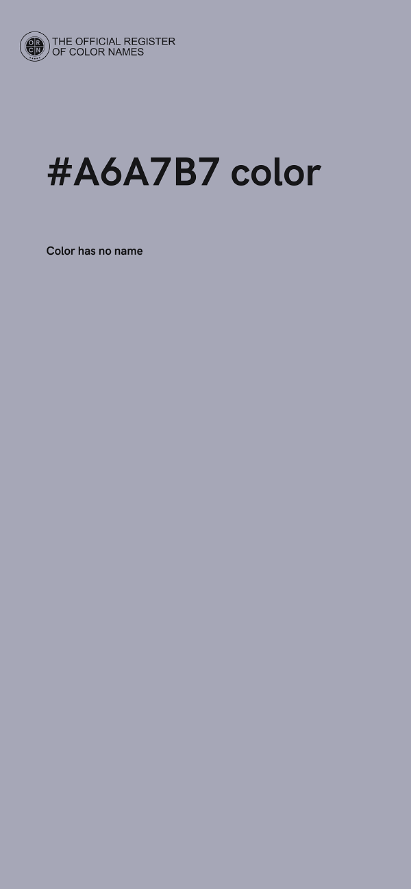 #A6A7B7 color image