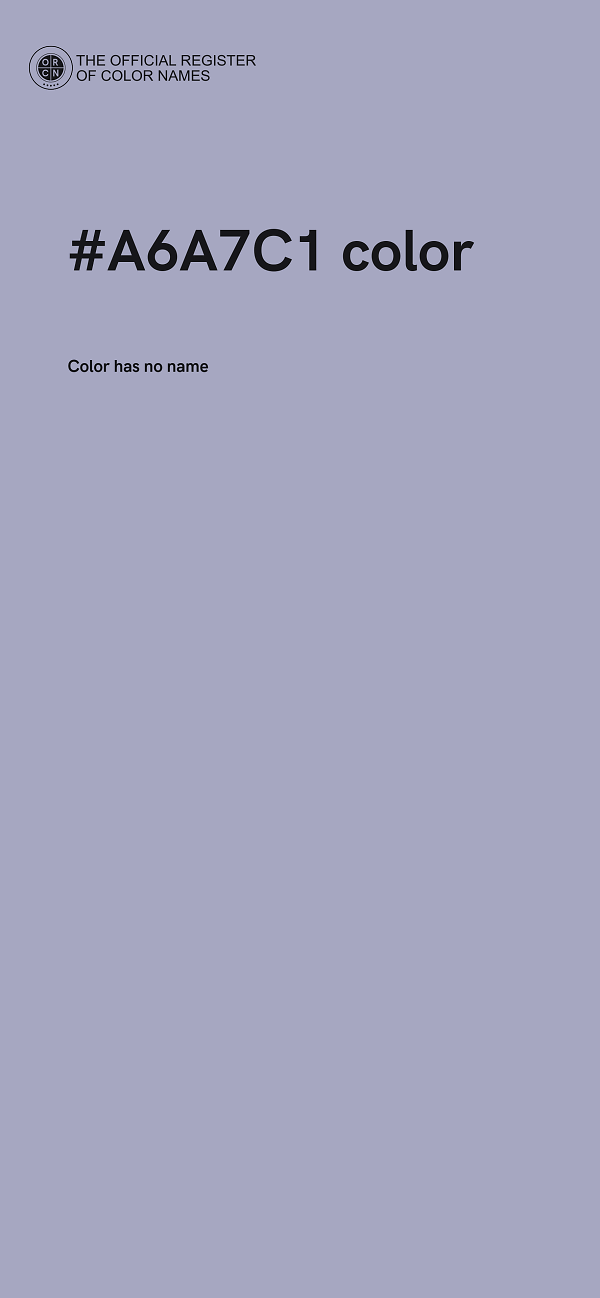 #A6A7C1 color image