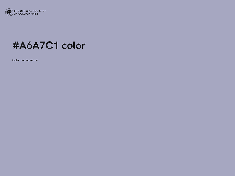 #A6A7C1 color image