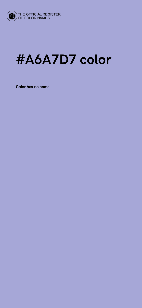 #A6A7D7 color image