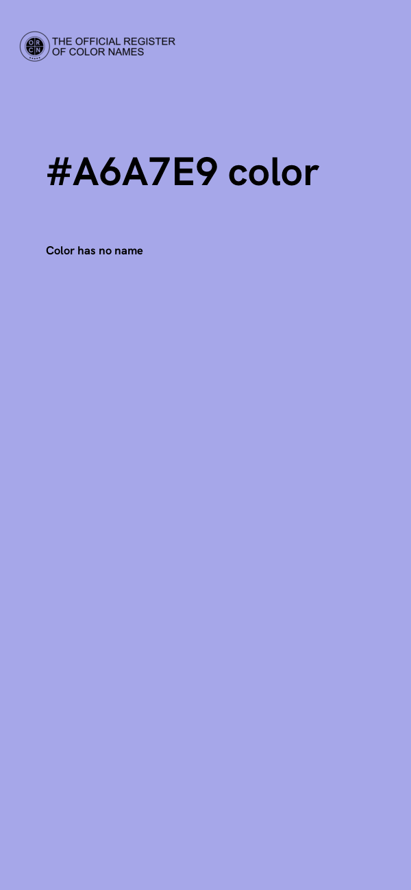 #A6A7E9 color image