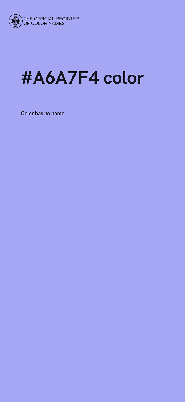 #A6A7F4 color image