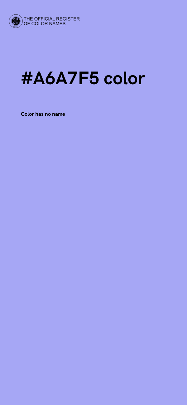 #A6A7F5 color image