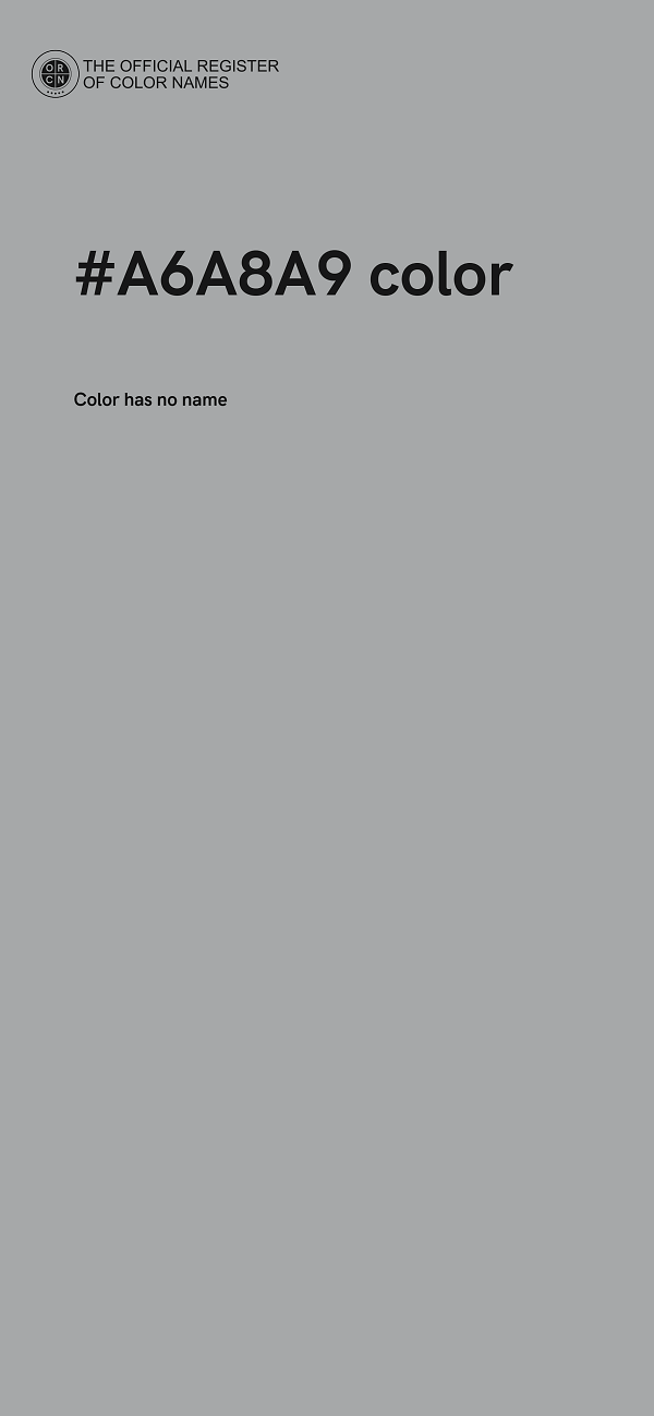 #A6A8A9 color image