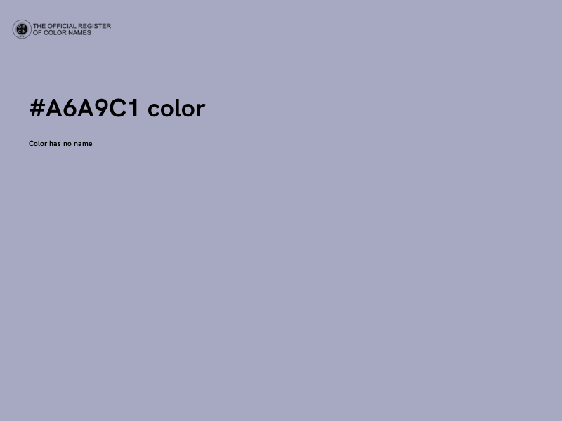 #A6A9C1 color image