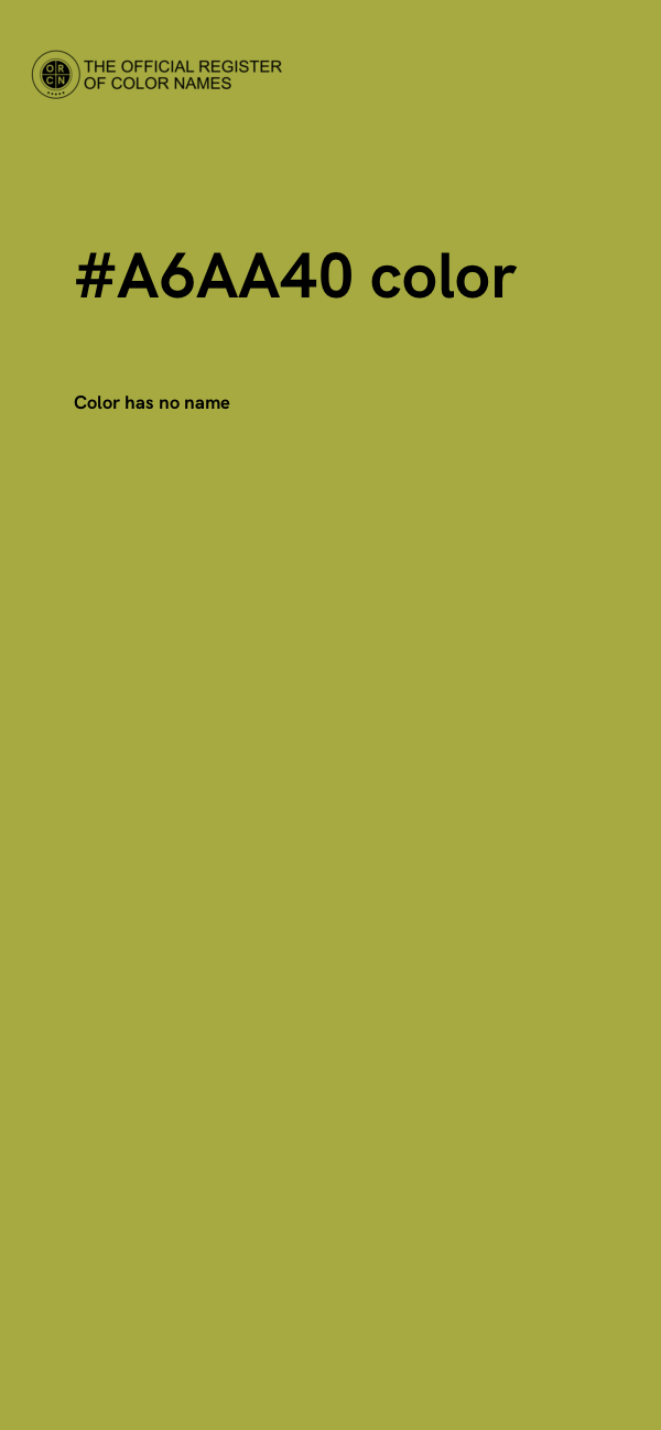 #A6AA40 color image