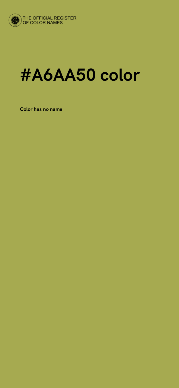 #A6AA50 color image