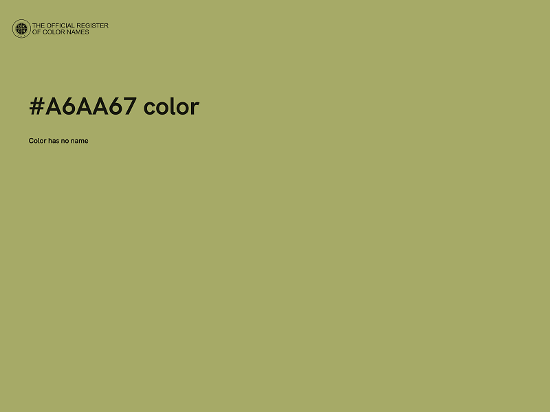 #A6AA67 color image