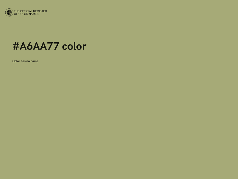#A6AA77 color image