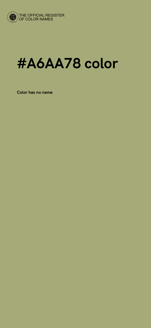 #A6AA78 color image