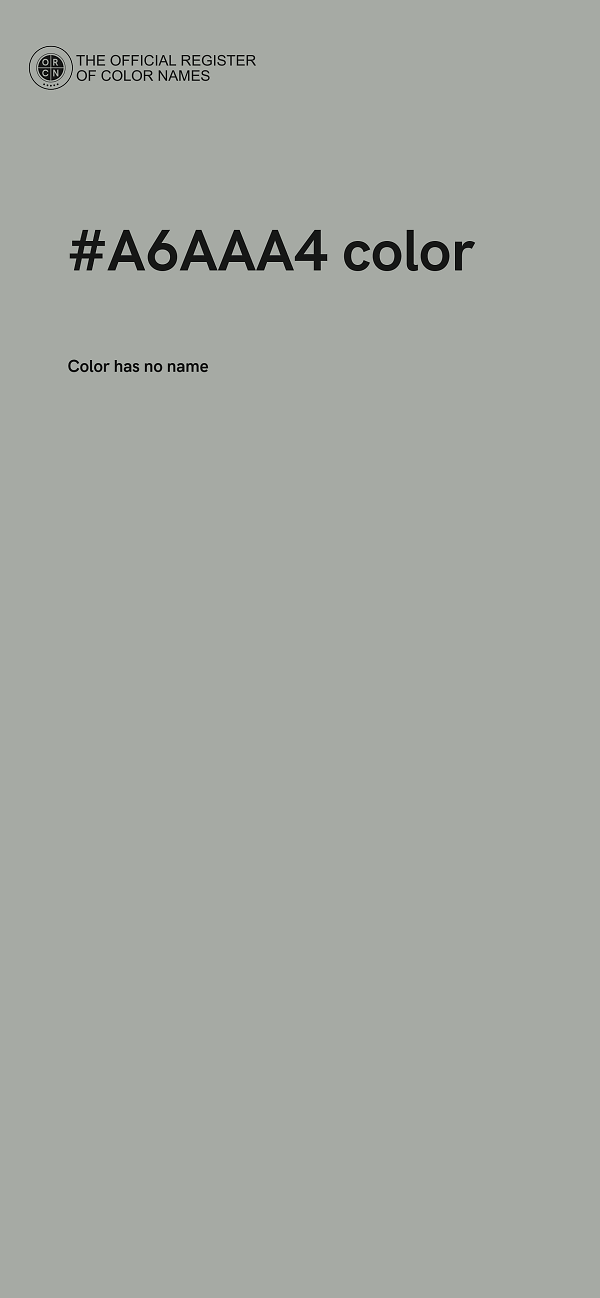 #A6AAA4 color image