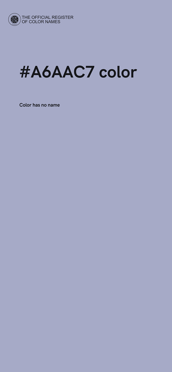 #A6AAC7 color image