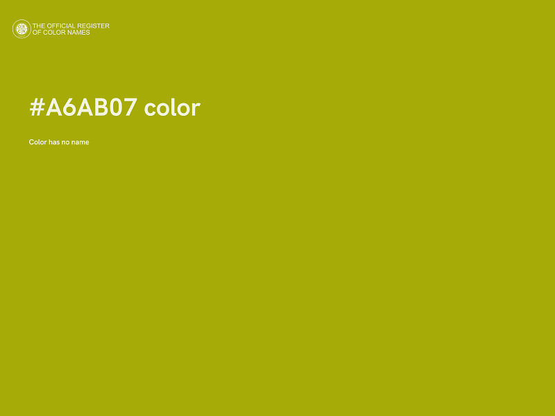 #A6AB07 color image