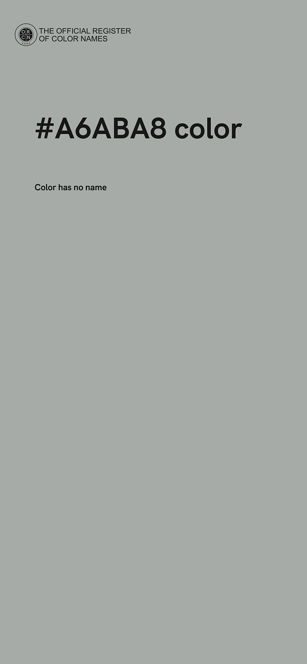 #A6ABA8 color image