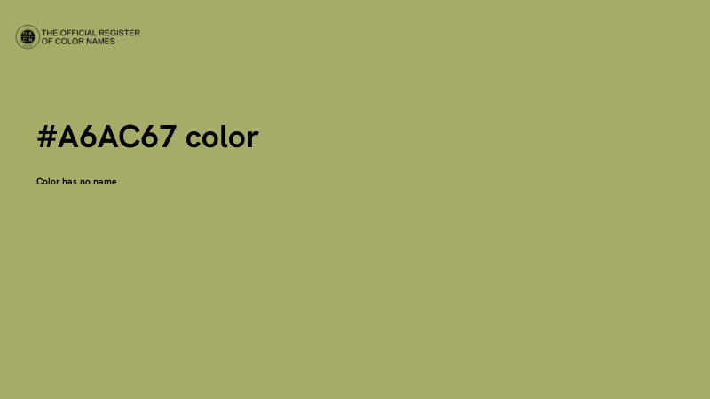 #A6AC67 color image