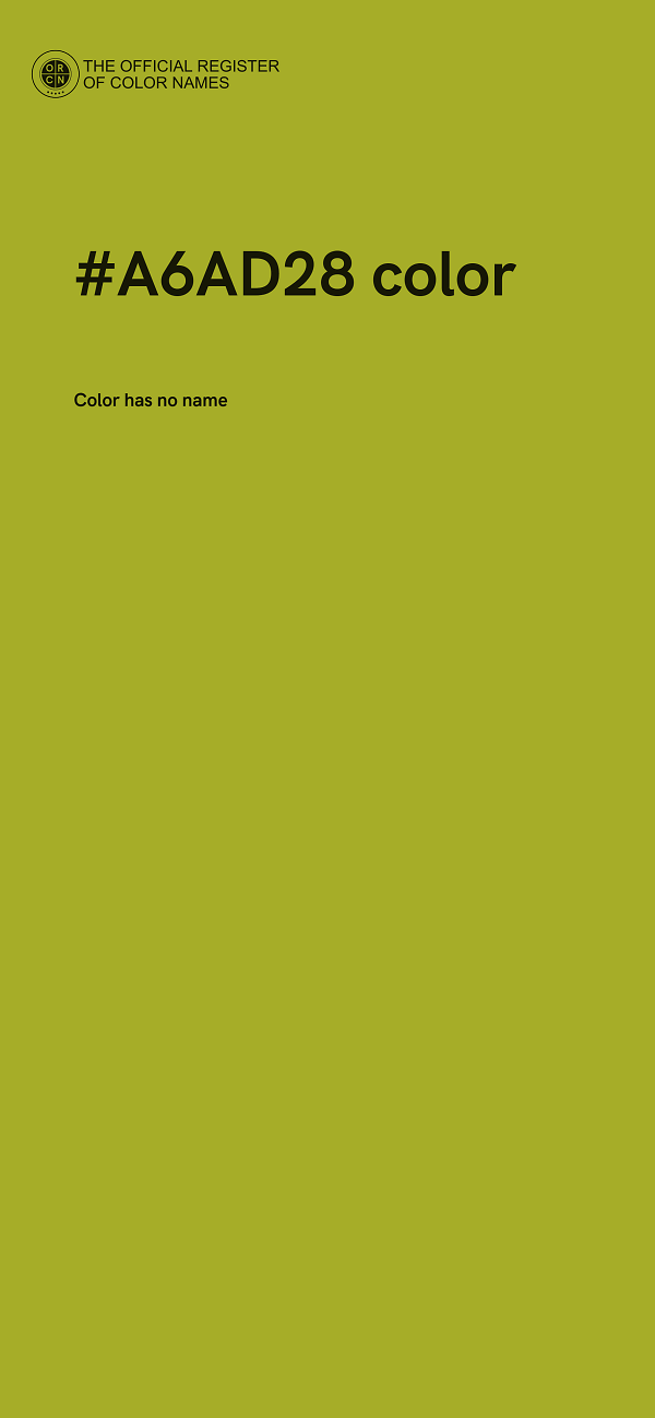 #A6AD28 color image
