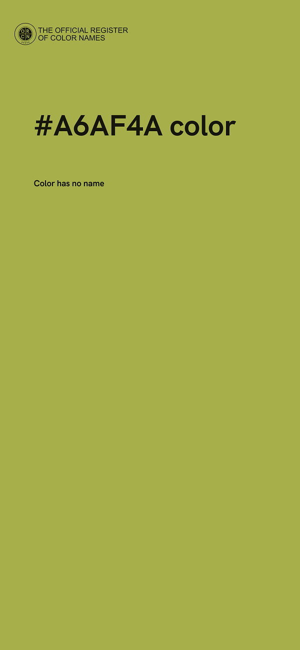 #A6AF4A color image