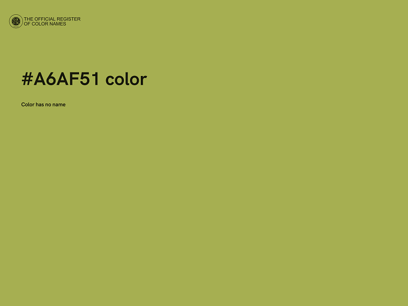 #A6AF51 color image