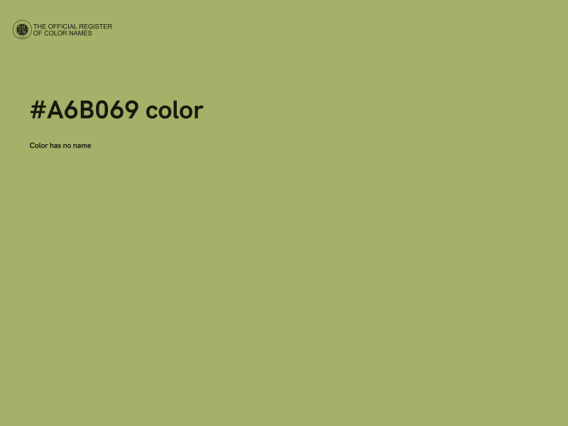 #A6B069 color image