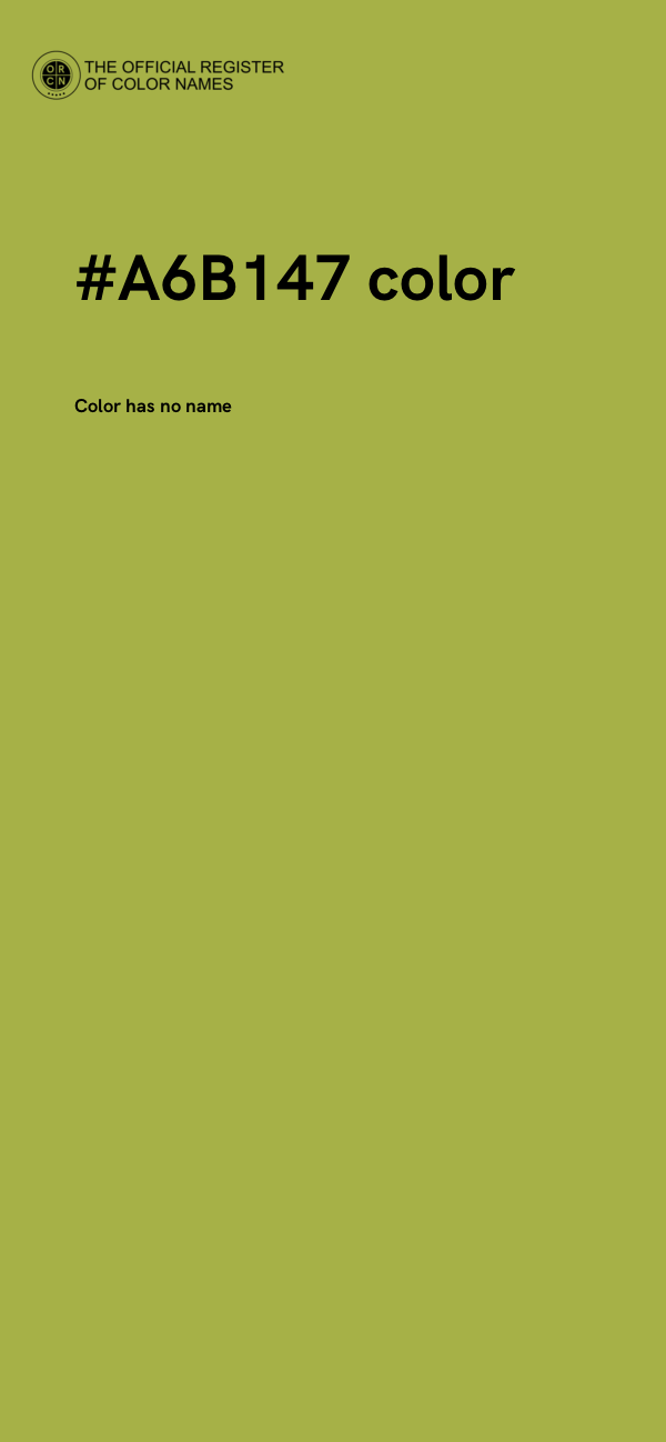 #A6B147 color image