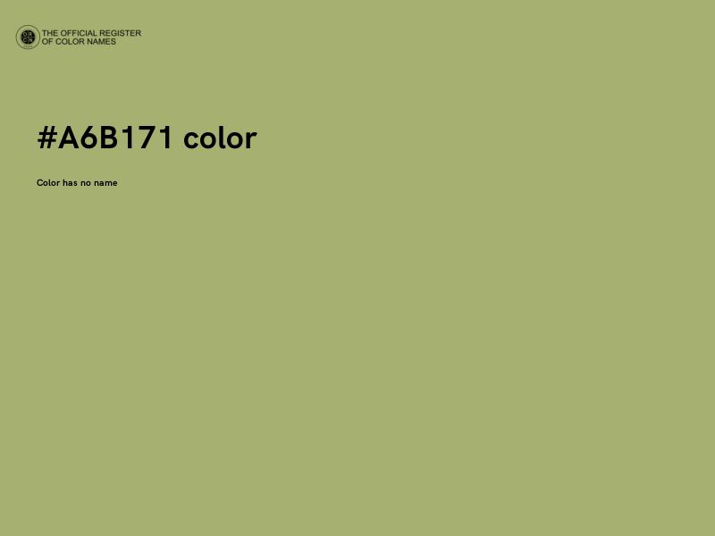 #A6B171 color image