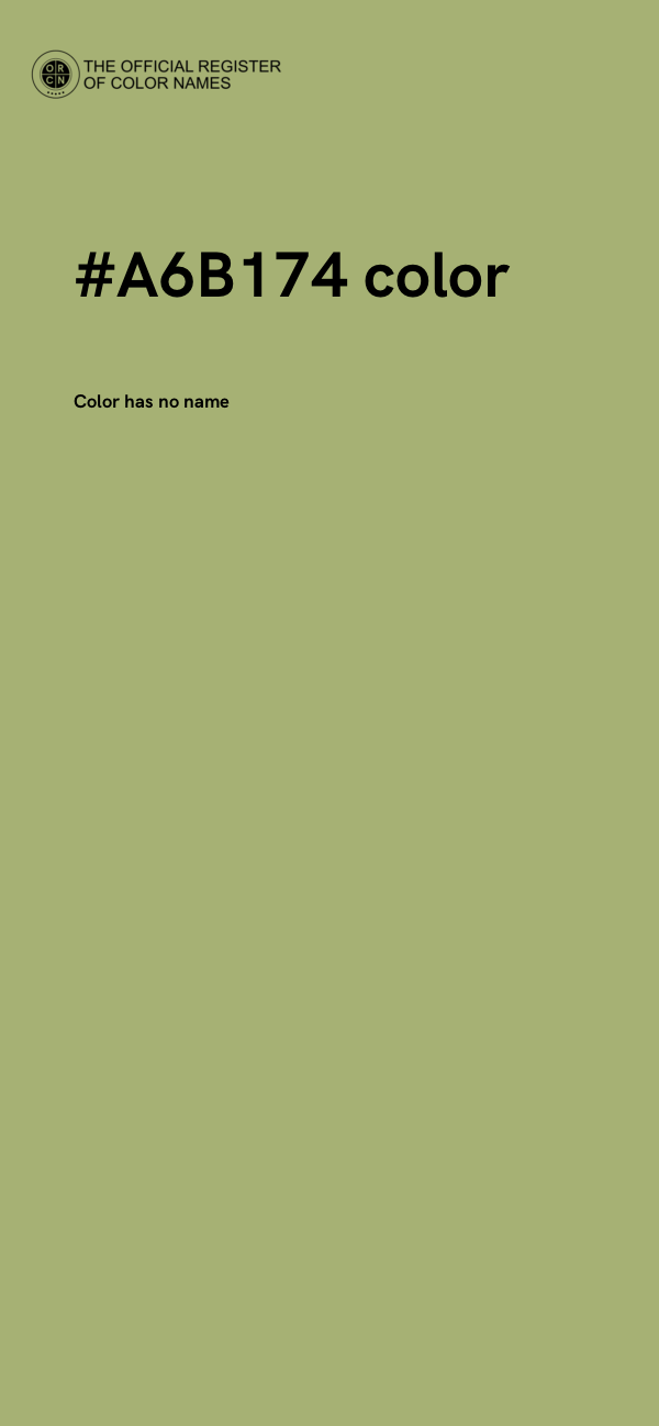 #A6B174 color image