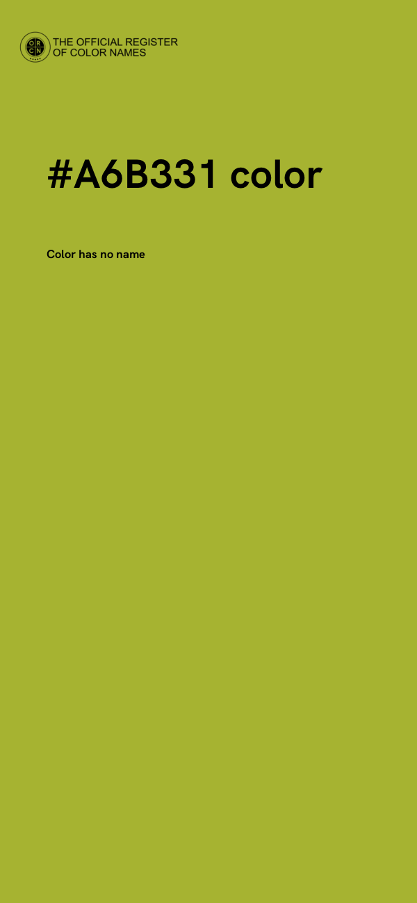 #A6B331 color image