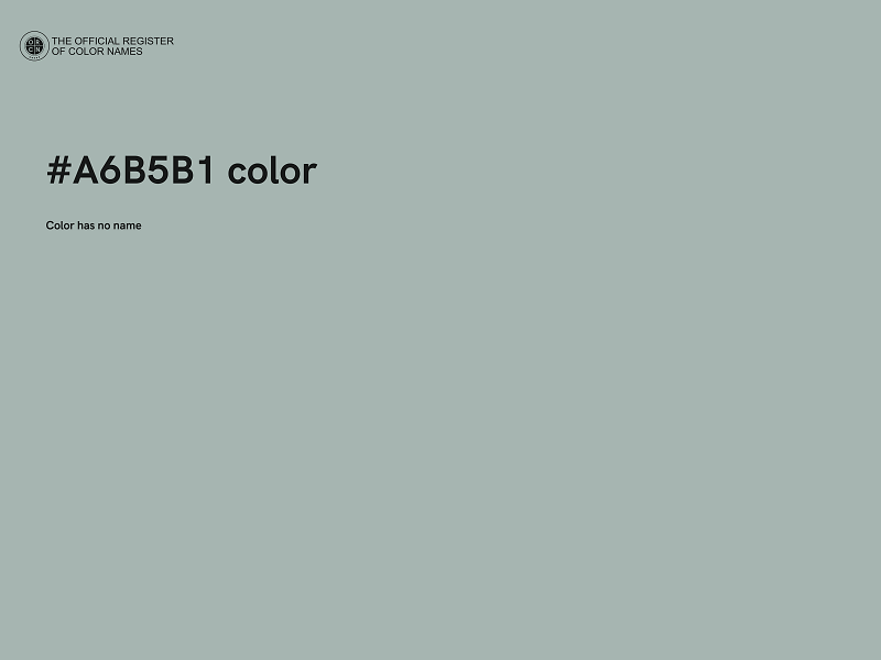 #A6B5B1 color image