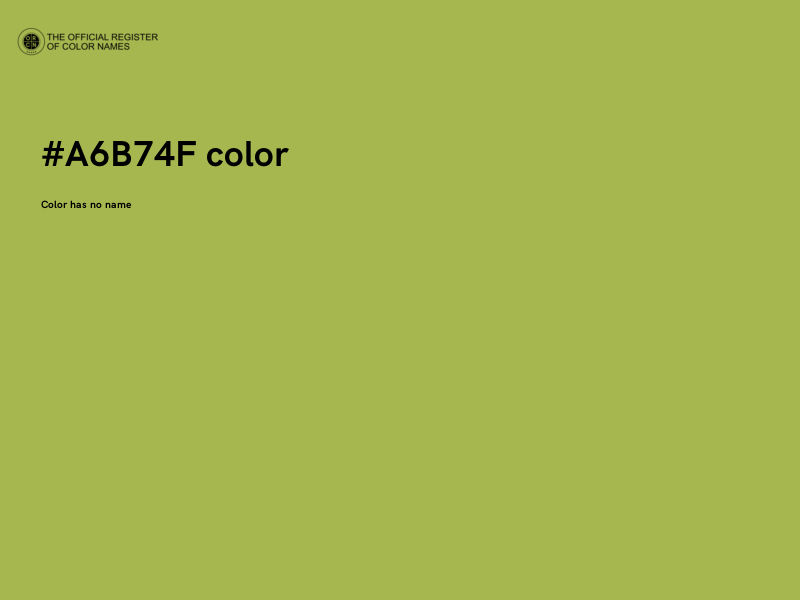 #A6B74F color image