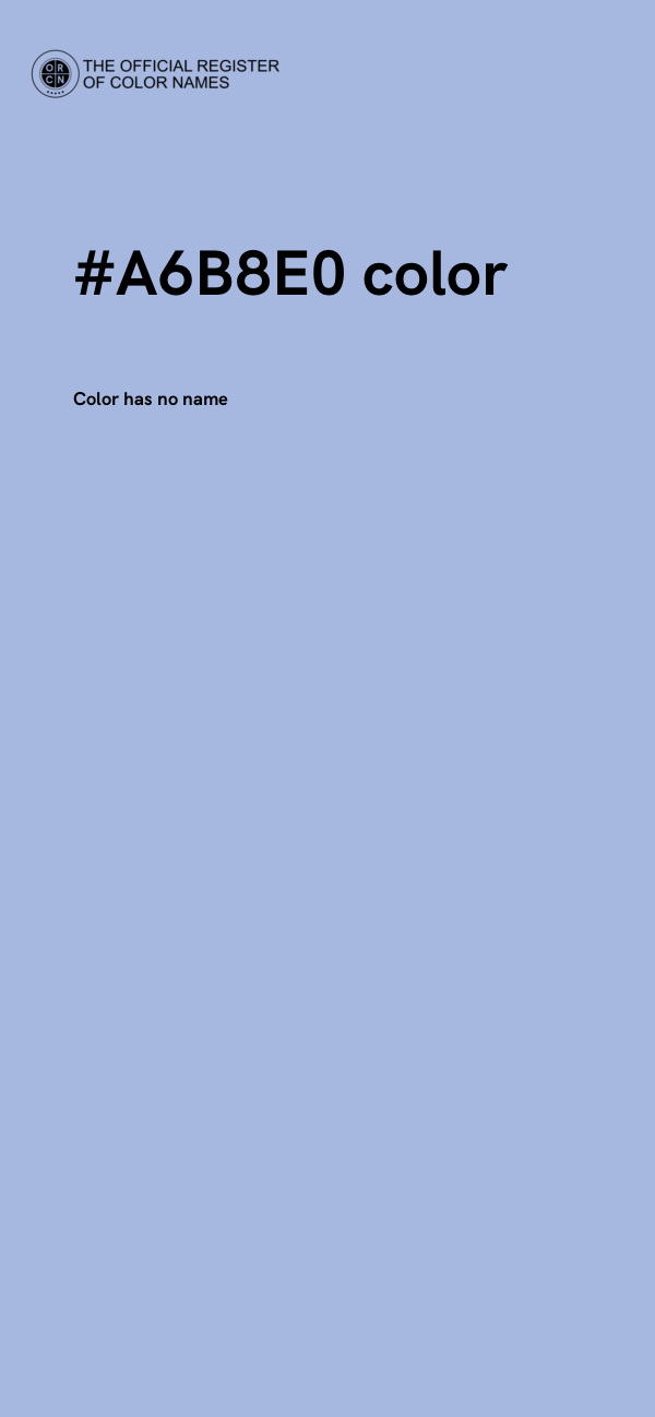 #A6B8E0 color image