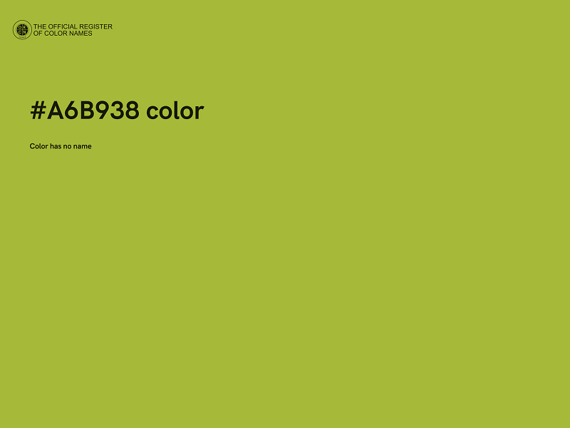 #A6B938 color image