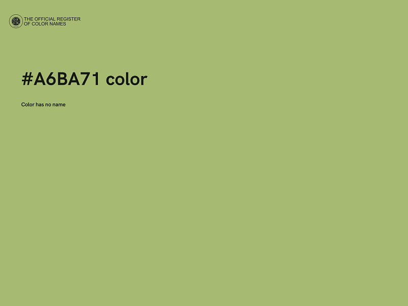 #A6BA71 color image