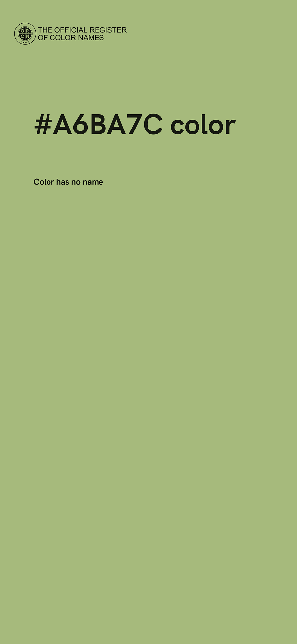 #A6BA7C color image