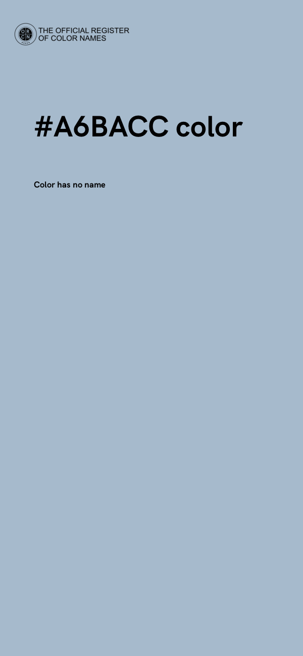 #A6BACC color image
