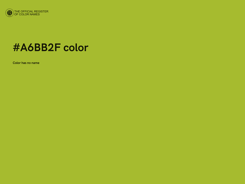#A6BB2F color image