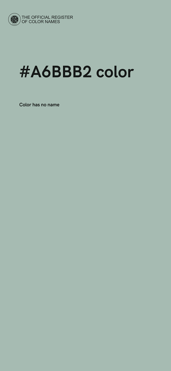 #A6BBB2 color image