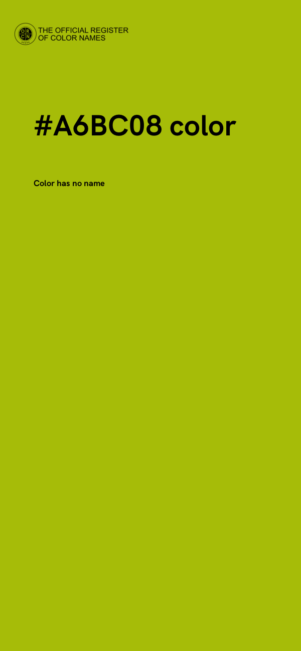 #A6BC08 color image