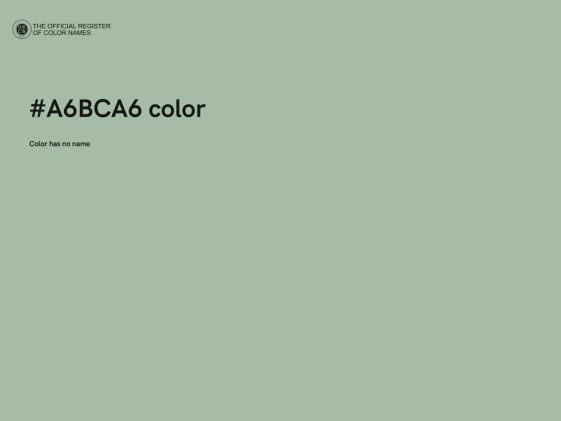 #A6BCA6 color image