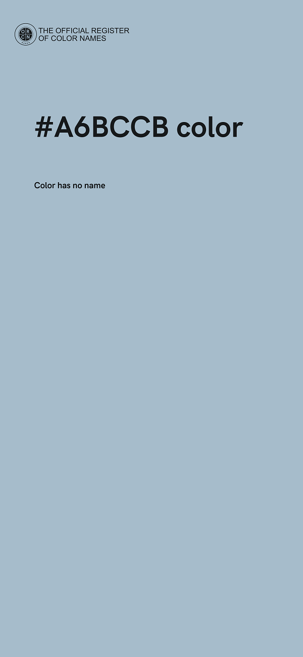 #A6BCCB color image