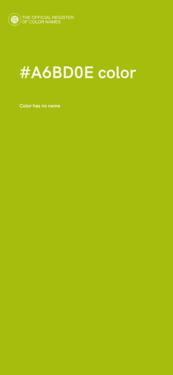 #A6BD0E color image