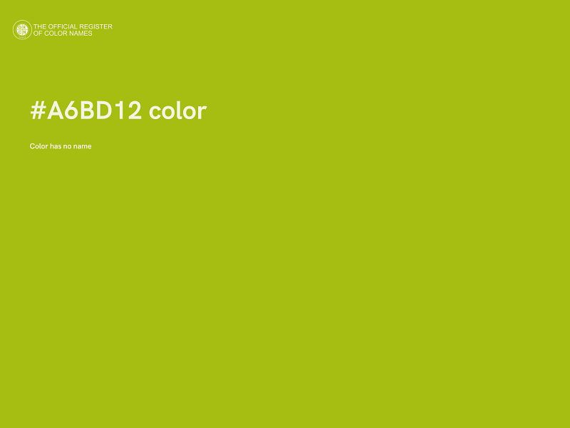 #A6BD12 color image