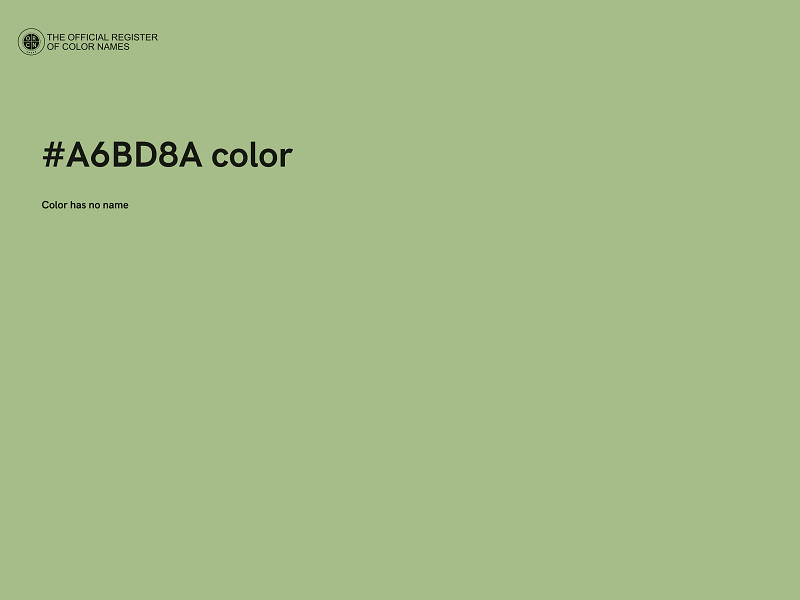 #A6BD8A color image