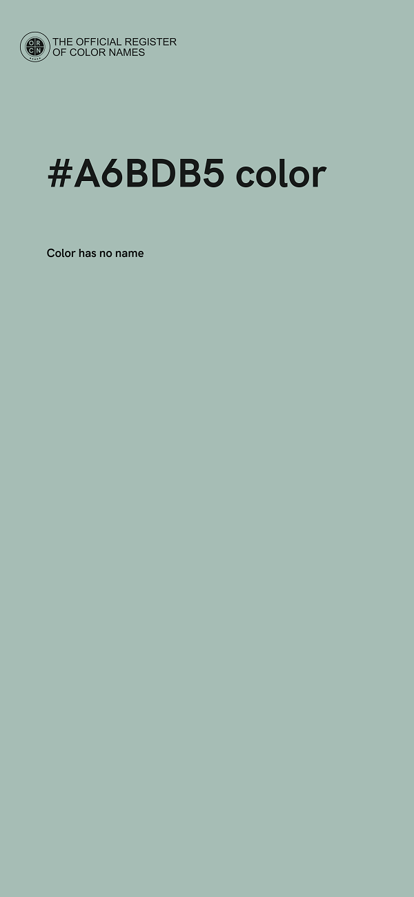 #A6BDB5 color image