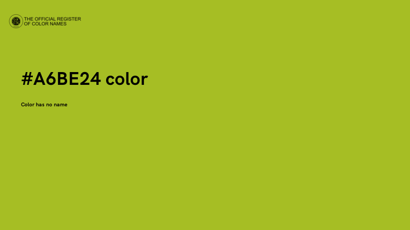 #A6BE24 color image
