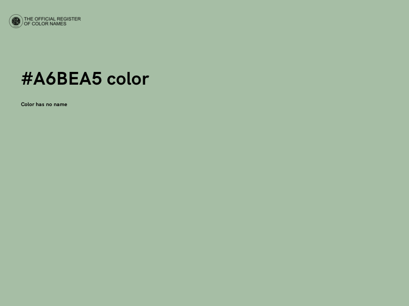 #A6BEA5 color image